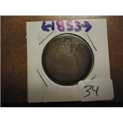 1853 WITH ARROWS SEATED LIBERTY QUARTER