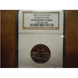 2001-S RHODE ISLAND QUARTER NGC PF69 ULTRA CAMEO