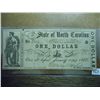 Image 1 : 1866 STATE OF NORTH CAROLINA $1 OBSOLETE BANK NOTE
