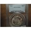 Image 1 : 1964 90% SILVER KENNEDY HALF DOLLAR PCGS MS64