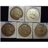 Image 1 : 1950-D,53-D,56,57 & 63-D FRANKLIN HALF DOLLARS