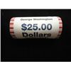 Image 1 : $25 ROLL OF GEORGE WASHINGTON $'S (UNC)