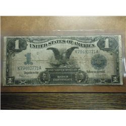 1899 LARGE SIZE $1 SILVER CERTIFICATE BLACK EAGLE