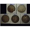 Image 1 : 1907-D,08-O,09-O,13-D & 15-S BARBER HALF DOLLARS