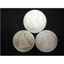 1854,76 & 77 SEATED LIBERTY QUARTERS