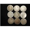 Image 1 : 9 ASSORTED 1880'S & 90'S SEATED LIBERTY DIMES