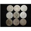 Image 2 : 9 ASSORTED 1880'S & 90'S SEATED LIBERTY DIMES