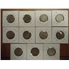 Image 2 : 11 ASSORTED BARBER DIMES OLD DEALER STOCK