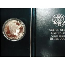 1990-P EISENHOWER CENTENNIAL PROOF SILVER DOLLAR