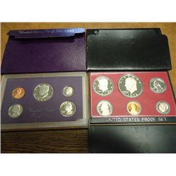 1978 & 87 US PROOF SETS (WITH BOXES)