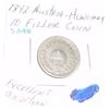 1892 AUSTRIA-HUNGARY SILVER 10 FILLER COIN *EXTREMELY RARE HIGH GRADE*! COIN CAME OUT OF SAFE!!