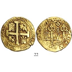 Lima, Peru, cob 8 escudos, 1735N.