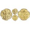 Image 1 : Lima, Peru, cob 4 escudos, 1750R, from the Luz (1752), encapsulated NGC MS 64, finest known in NGC c
