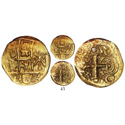Bogota, Colombia, 2 escudos, 1709, balls at ends of cross, from the Feversham (1711), encapsulated N