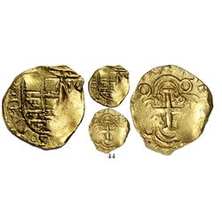 Bogota, Colombia, cob 2 escudos, (1)710/09, rare, from the 1715 Fleet.