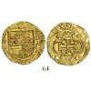 Image 1 : Seville, Spain, cob 2 escudos, Philip II, assayer Gothic D below mintmark S to left.