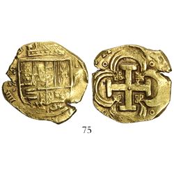 Seville, Spain, cob 8 escudos, Philip IV, assayer R.