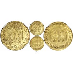 Brazil (Rio mint), 4000 reis, Joao V, 1717-RRRR, encapsulated NGC AU 58, second finest known in NGC