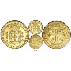 Brazil (Bahia mint), 4000 reis, Joao Prince Regent, 1806, encapsulated NGC MS 63, tied for finest kn