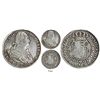 Image 1 : Contemporary counterfeit struck in ungilded platinum of a Popayan, Colombia, bust 2 escudos, Charles
