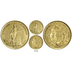 Costa Rica, 2 escudos, 1854JB.