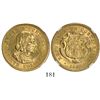 Image 1 : Costa Rica, 20 colones, 1897, encapsulated NGC AU 58.