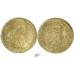 Mexico City, Mexico, bust 8 escudos, Charles IV, 1807TH.