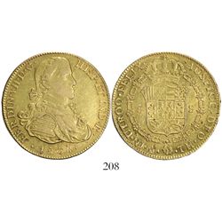 Mexico City, Mexico, bust 8 escudos, Ferdinand VII (transitional "armored" bust), 1808TH.