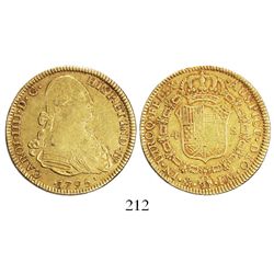 Mexico City, Mexico, bust 4 escudos, Charles IV, 1795FM.