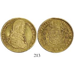 Mexico City, Mexico, bust 4 escudos, Ferdinand VII (transitional "armored" bust), 1812HJ.