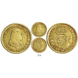 Mexico City, Mexico, bust 2 escudos, Philip V (first bust), 1735MF, rare.