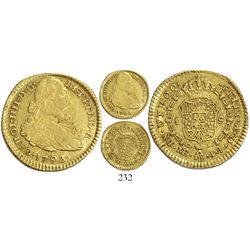 Lima, Peru, bust 1 escudo, Charles IV, 1793IJ, large local portrait.