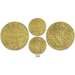 Barcelona, Spain, 20 pesetas, 1813.