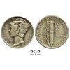 Image 1 : USA (Philadelphia mint), Mercury dime, 1942/1, rare overdate, encapsulated NGC VF30.