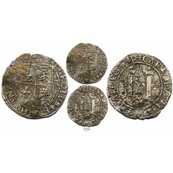 Santo Domingo, 4 reales, Charles-Joanna, assayer F to left, mintmark P to left and S to right, very