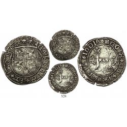 Santo Domingo, 2 reales, Charles-Joanna, assayer F to left, mintmark backwards-S to left and P to ri