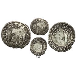 Santo Domingo, 1 real, Charles-Joanna, assayer F to left, mintmark P to upper-left and S to upper ri