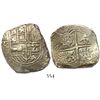 Image 1 : Potosi, Bolivia, cob 8 reales, Philip III, (1)61(8)T/PAL, rare, Grade-1 quality but Grade 2 on certi