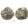 Image 1 : Potosi, Bolivia, cob 8 reales, "16221" date (1621), assayer T, quadrants of cross transposed, Grade