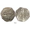 Image 1 : Potosi, Bolivia, cob 8 reales, Philip III, assayer not visible, quadrants of cross transposed, Grade