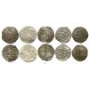 Image 1 : Lot of 5 Potosi, Bolivia, cob 8 reales, Philip III, assayers Q, T or not visible, some with partial