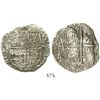 Image 1 : Potosi, Bolivia, cob 4 reales, Philip III, assayer not visible, Grade 3.