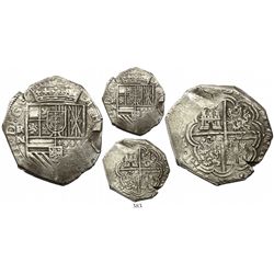 Cartagena, Colombia, cob 8 reales, (162)2A, assayer A to right, mintmark RN to left, pomegranate in