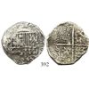 Image 1 : Potosi, Bolivia, cob 4 reales, Philip III, assayer not visible, Grade 2.