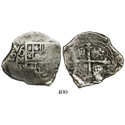 Mexico City, Mexico, cob 4 reales, 1620(D), rare.