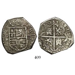 Granada, Spain, cob 4 reales, 1612M.