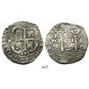 Image 1 : Potosi, Bolivia, cob 8 reales, 1653E, PH at top.
