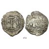 Image 1 : Potosi, Bolivia, cob 8 reales, 1653E, dot-PH-dot at top.