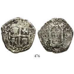 Lima, Peru, cob 8 reales, 1702H.