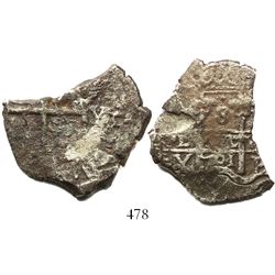 Potosi, Bolivia, cob 8 reales, 1701Y.